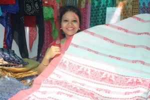 WILD AND WONDERFUL: A Khaziranga wildlife sari from Assam.