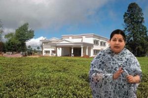 ESTATE: A view of the 2,000 hectare tea estate owned by the late Jayalalithaa in the Nilgiri hills, along with her farm house