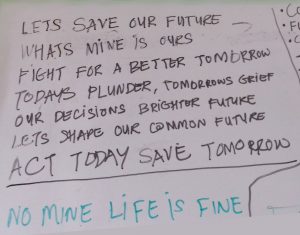 MESSAGE ON A BOARD: In not so many words at architect Dean D'Cruz office-think along the lines of it's not your, my life, but our life!                                                      