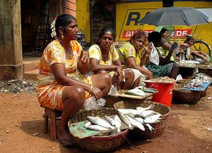 OGLING: Goa us unique in that it is the men who go to buy fish, whether to flirt with fisherwomen or because they consider themselves expert at selecting fish.