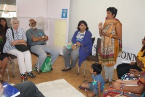 SENIOR CONTRIBUTION: Intrested senior citizens contribute towards the discussions. This group was led by green architect Tallulah D'Silva.