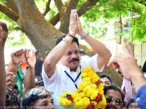 GIANT KILLER: Dayanand Sopte of the Congress defeated Chief Minister Laxmikant Parsekar by more than 7,000 votes.