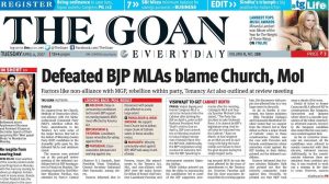 NOTIONAL: Though Derek Almeida is that editor of the Goan, he reports to editors-in-chief IIshan Joshi, who has been imported from Kolkata.