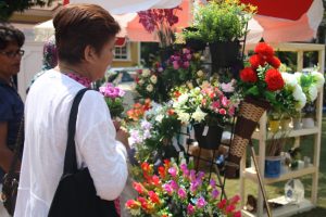 ARTIFICIAL: The fest made room for artificial flowers too!