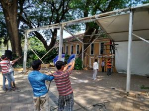 DESTROYED: manohar Parrikar destroyed the historic Dayanand Bandodkar Staduim in Cmapal to build a convention hall for IFFI as Kala Academy had a capacity of less than 1000 seats. instead hinmdreds of crores were spent in setting up huge temporary air conditioined tents for ten days for the opening and closing ceramoinies.