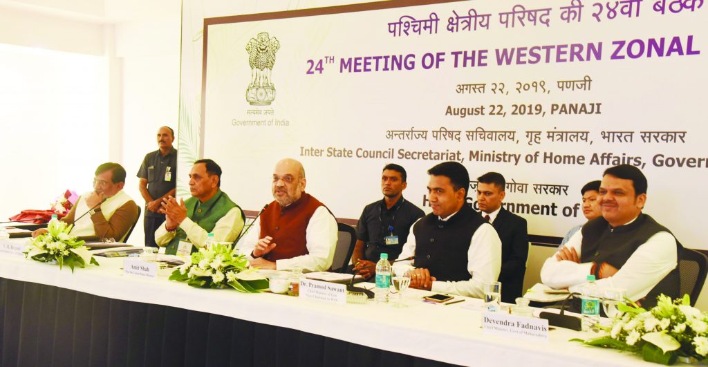 AMIT SHAH IN GOA FOR 24TH MEETING OF THE WESTERN ZONAL COUNCIL
