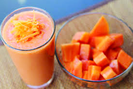 Carrot Papaya Smoothie   (courtesy Pooja Gupta)