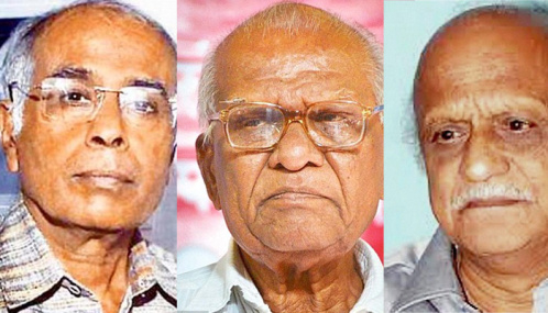 SILENCED: Rationalists Dr Narendra Dabolkar, Govind Pansare and M M Kalburgi were murdered in cold blood by fascist elements