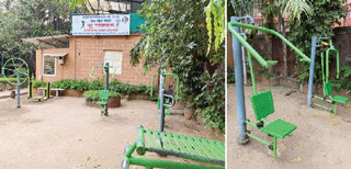 public garden in juhu with outdoor gym....