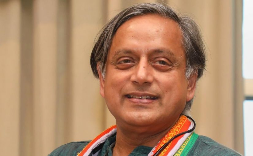 SHASHI THAROOR TO CONTEST FOR CONGRESS PRESIDENT POST