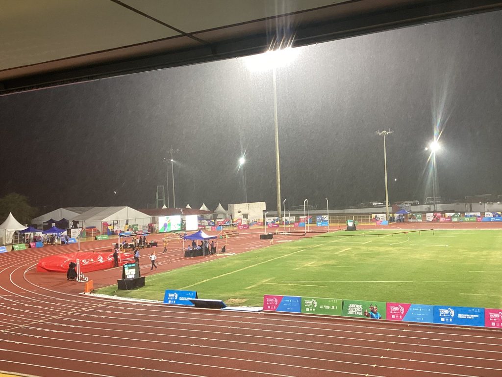 RAIN DISRUPTS 37th NATIONAL GAMES!