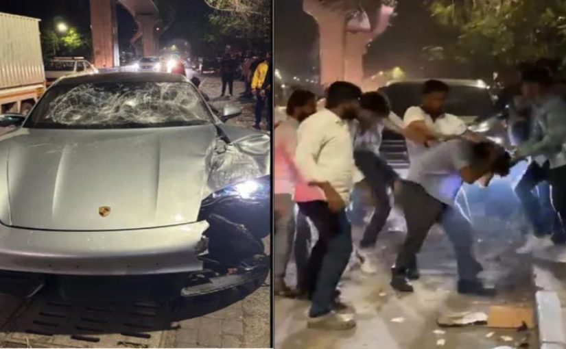 TEEN CRASHES PORSCHE, TWO IT ENGINEERS DIE!