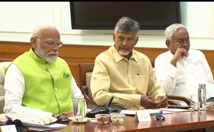 MODI PROPPED UP BY NITISH, BABU!
