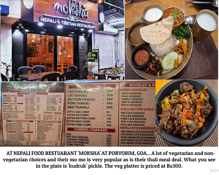 A NEPALI THALI MEAL AT `MOKSHA’
