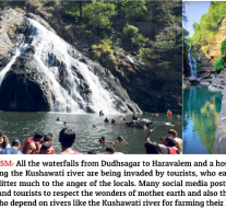 PRISTINE TO POLLUTED! GOA’S ICONIC WATERFALLS AND RIVERS ARE CHOKING ON PLASTICS! By Raaisa Lemos Vaz