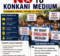 ONLY 9% STUDENTS IN KONKANI MEDIUM Nobody wants Hindi in amche Goye!