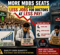 MORE MBBS SEATS MEANS LESS JOBS FOR DOCTORS AT LESS PAY!